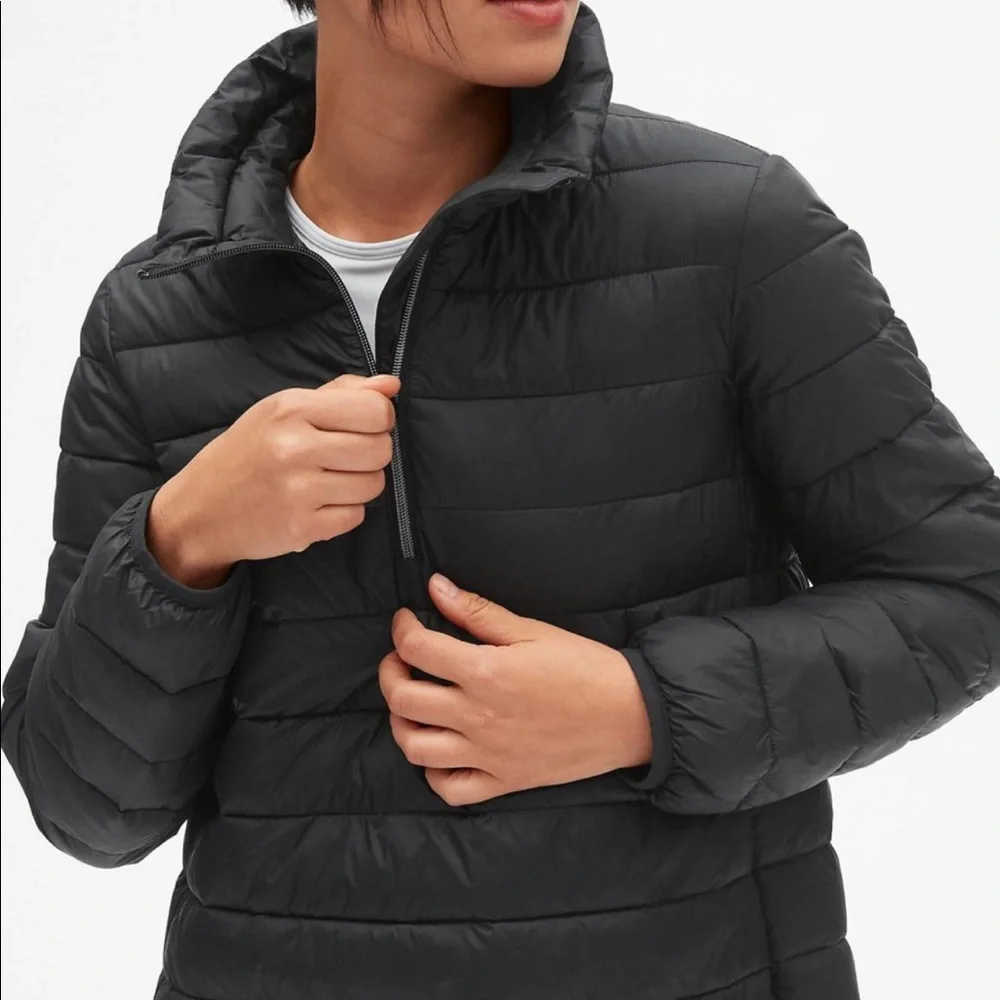 Gap GAPFIT Lightweight Half Zip Puffer jacket in Optic white Small - Picture 11 of 11